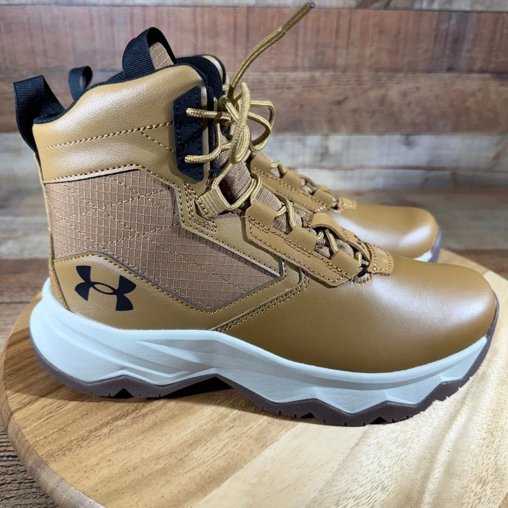 Under Armour Boot Kids 6Y Brown Shoe Stellar G2 Tactical 3026056-200 Slip Resist